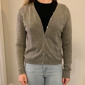 Grey cashmere cardigan